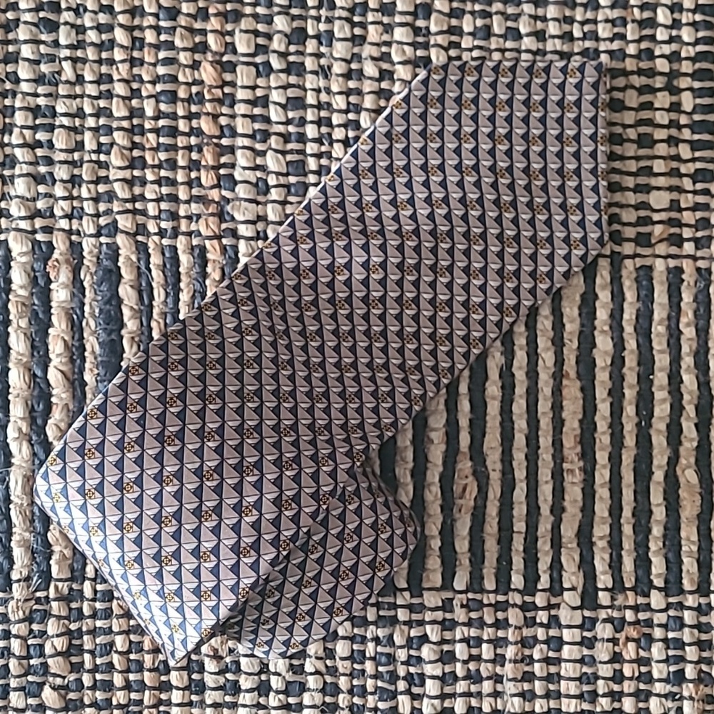 VINTAGE LANVIN ART DECO 100% SILK NECK TIE
